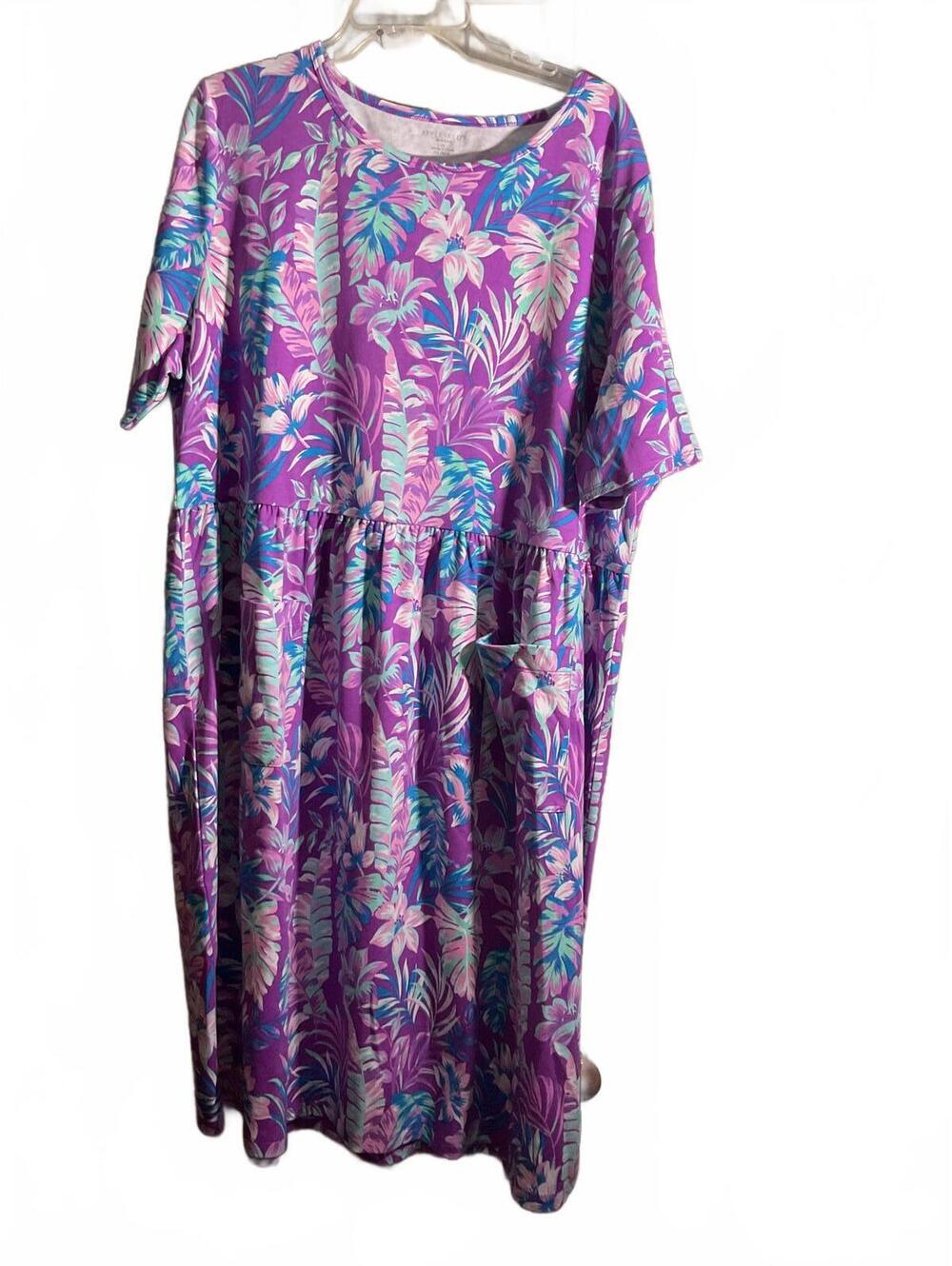 Appleseed's Floral  Garden party Maxi Dress Size 2X - Comfortable and Soft